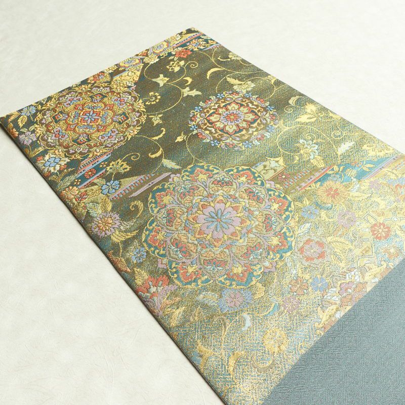 袋帯 青銅彫金 六通柄 良品 フォーマル用 正絹 幾何学柄・抽象柄 箔 帯 入学式 卒業式 結婚式 緑・うぐいす色_画像18