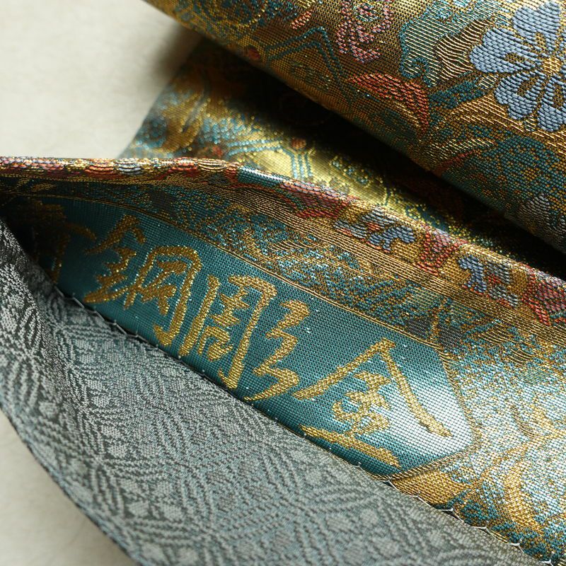 袋帯 青銅彫金 六通柄 良品 フォーマル用 正絹 幾何学柄・抽象柄 箔 帯 入学式 卒業式 結婚式 緑・うぐいす色_画像20