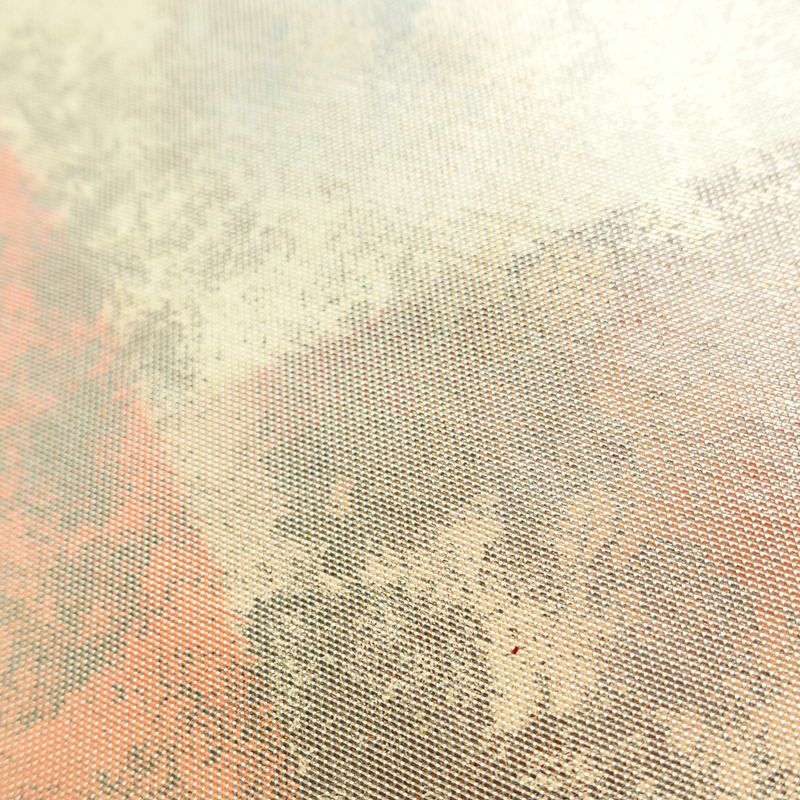 名古屋帯 太鼓柄 正絹 風景柄 名古屋仕立て 箔 帯 クリーム_画像7