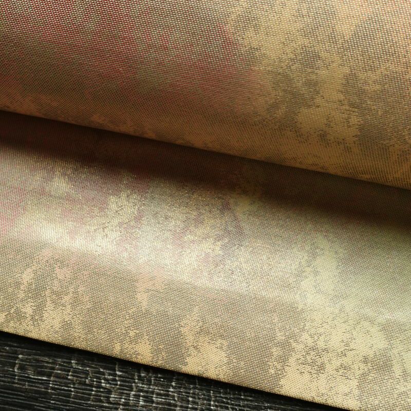 名古屋帯 太鼓柄 正絹 風景柄 名古屋仕立て 箔 帯 クリーム_画像8