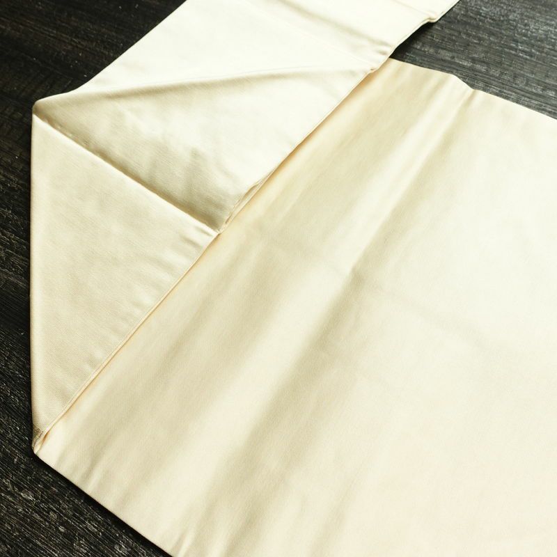 名古屋帯 太鼓柄 正絹 風景柄 名古屋仕立て 箔 帯 クリーム_画像20