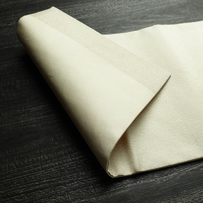 名古屋帯 太鼓柄 正絹 花柄 名古屋仕立て 金通し 金糸 帯 クリーム_画像9