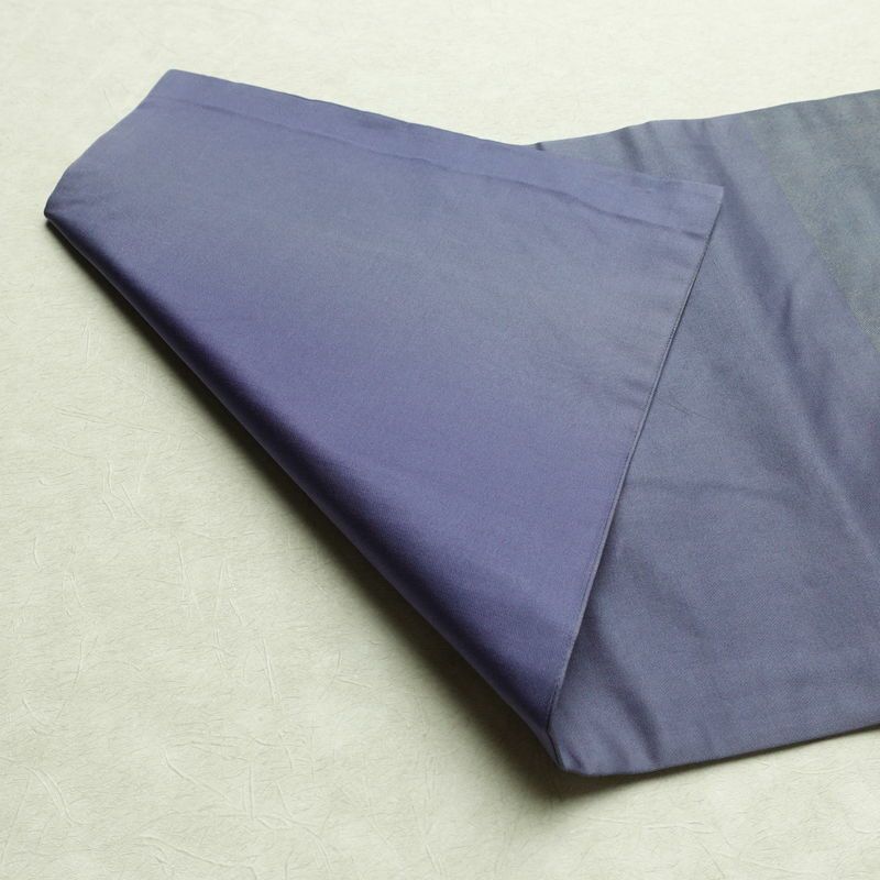 名古屋帯 太鼓柄 正絹 幾何学柄・抽象柄 名古屋仕立て 箔 帯 青・紺_画像10