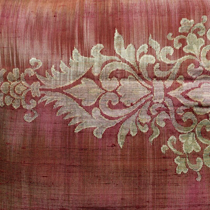 名古屋帯 太鼓柄 正絹 幾何学柄・抽象柄 松葉仕立て 帯 紬地 多色使い_画像2