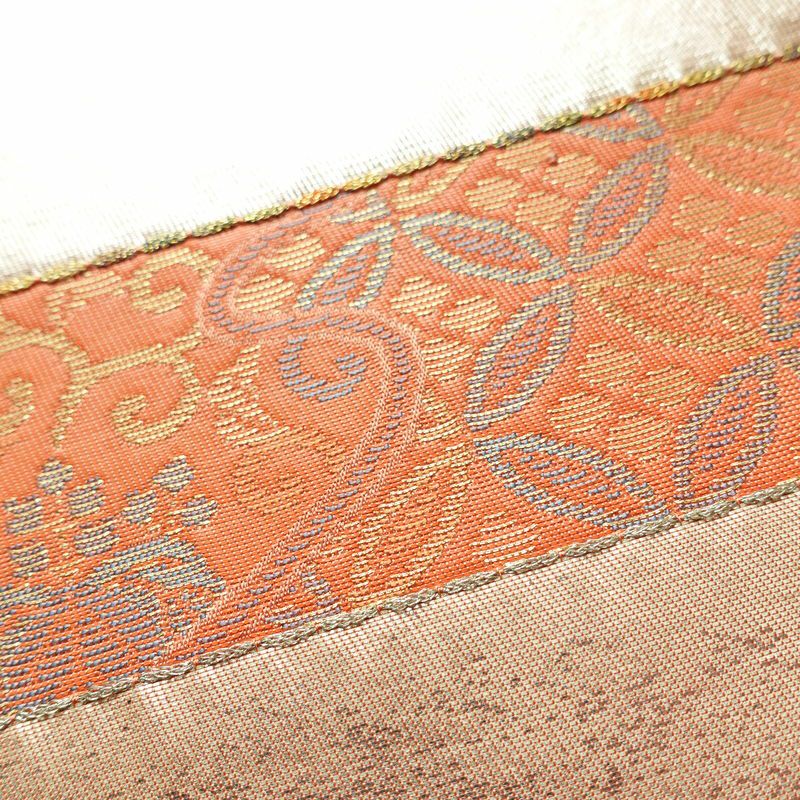 袋帯 六通柄 フォーマル用 正絹 縞柄・線柄 箔 金糸 帯 入学式 卒業式 結婚式 ピンク_画像4