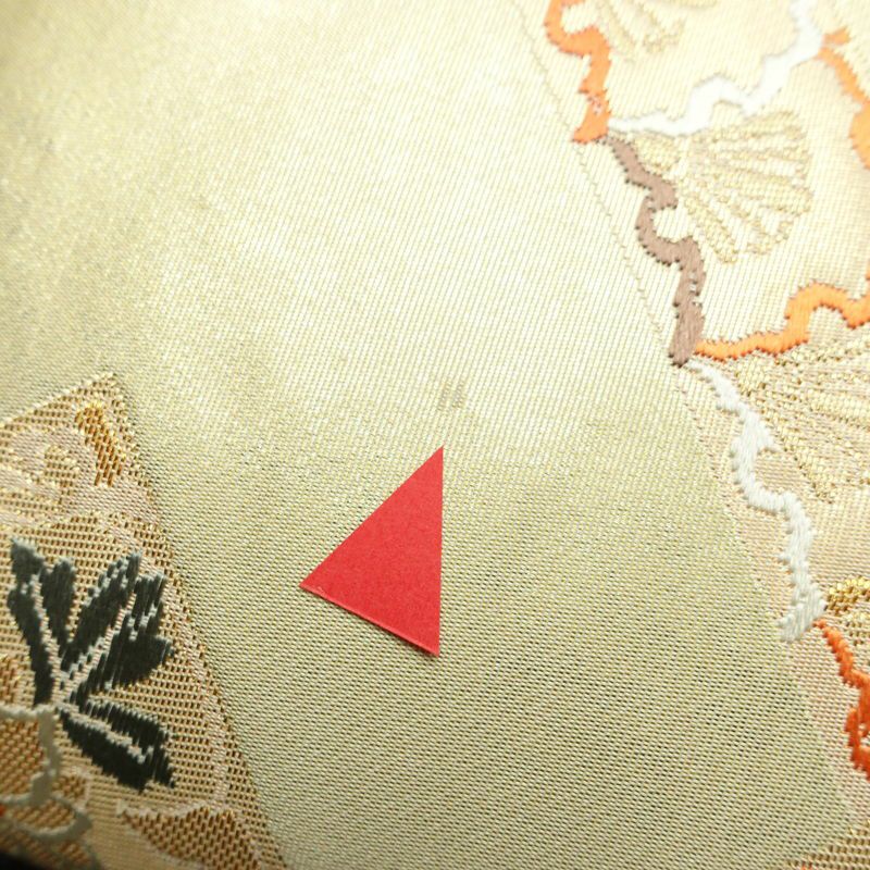 袋帯 六通柄 フォーマル用 正絹 古典柄 箔 金糸 帯 入学式 卒業式 結婚式 クリーム_画像17