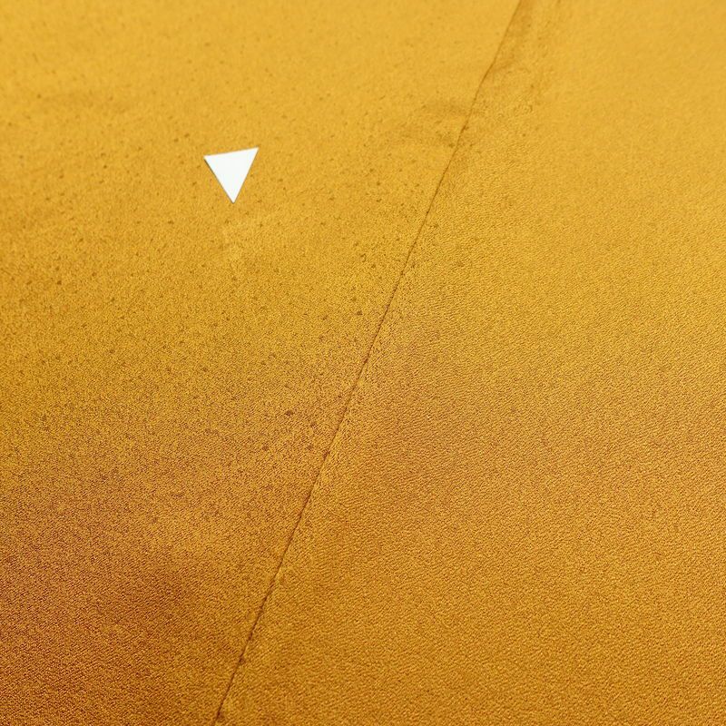 振袖 正絹 木の葉・植物柄 袷仕立て 身丈170.5cm 裄丈69cm 箔 フォーマル 成人式 二十歳 黄・黄土色_画像15