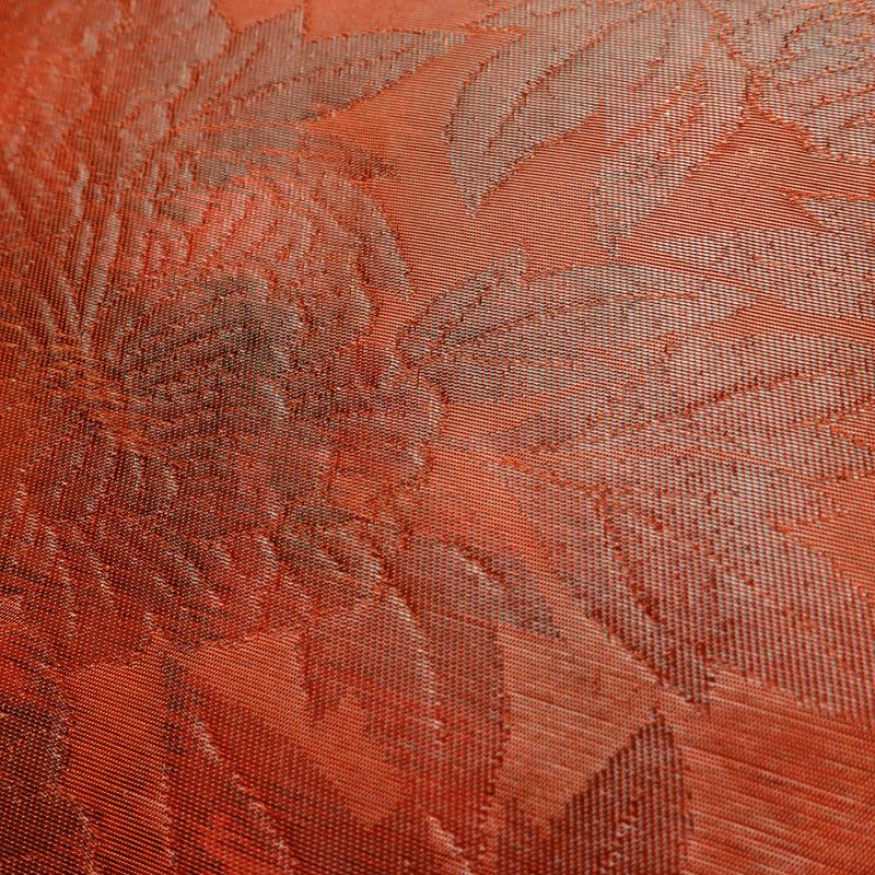 袋帯 六通柄 フォーマル用 正絹 花柄 帯 橙_画像3