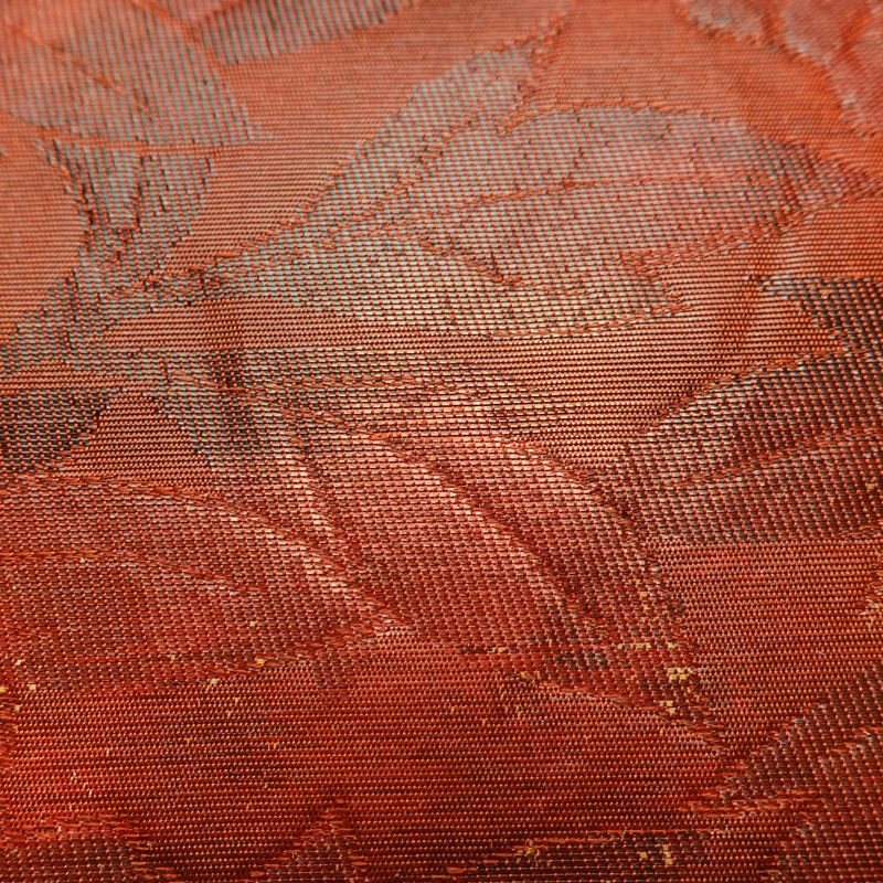 袋帯 六通柄 フォーマル用 正絹 花柄 帯 橙_画像4