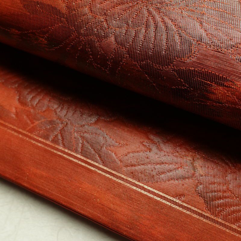 袋帯 六通柄 フォーマル用 正絹 花柄 帯 橙_画像6