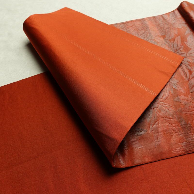 袋帯 六通柄 フォーマル用 正絹 花柄 帯 橙_画像8