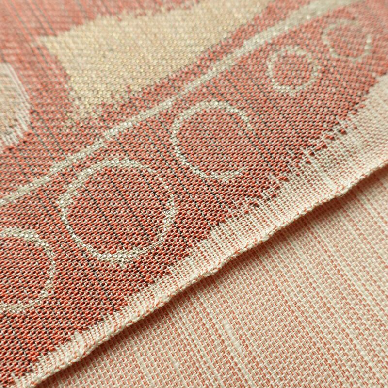 袋帯 六通柄 フォーマル用 正絹 幾何学柄・抽象柄 帯 ベージュ_画像10