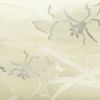 名古屋帯 六通柄 正絹 花柄 名古屋仕立て 箔 銀糸 帯 クリーム_画像2