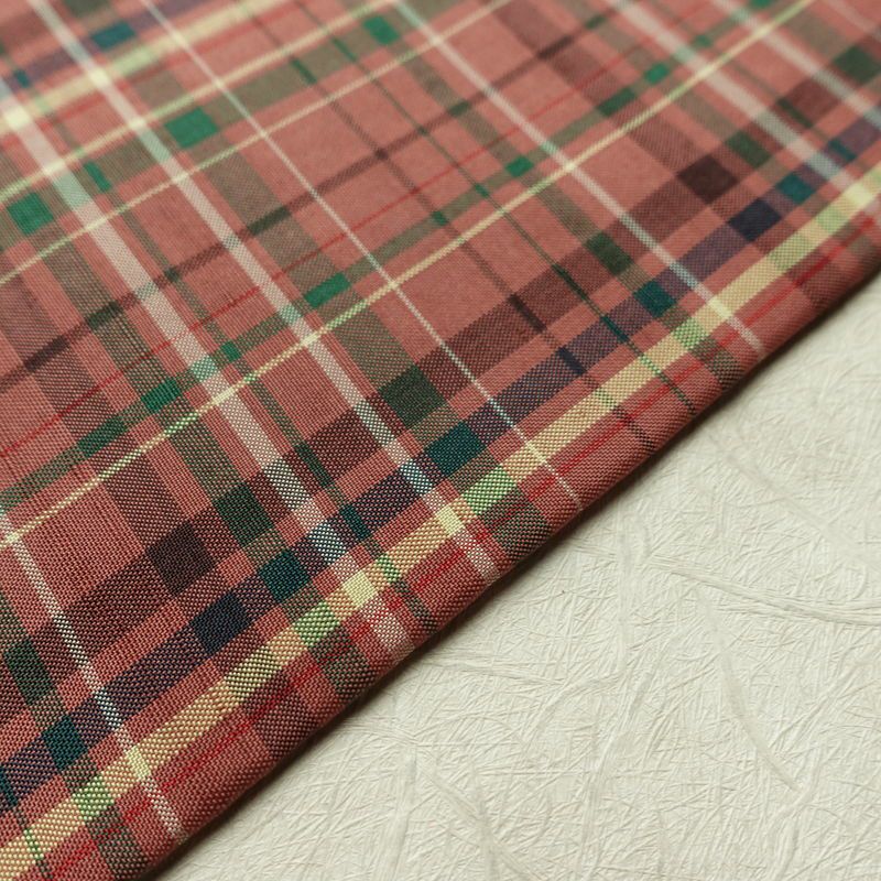 名古屋帯 全通柄 正絹 チェック・格子柄 名古屋仕立て 帯 紬地 ピンク_画像11