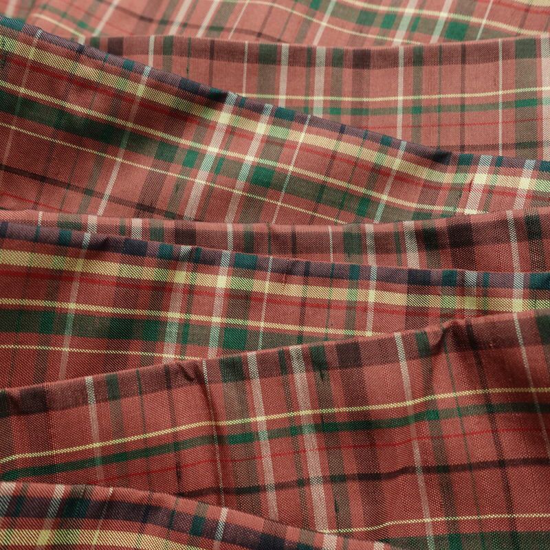 名古屋帯 全通柄 正絹 チェック・格子柄 名古屋仕立て 帯 紬地 ピンク_画像16