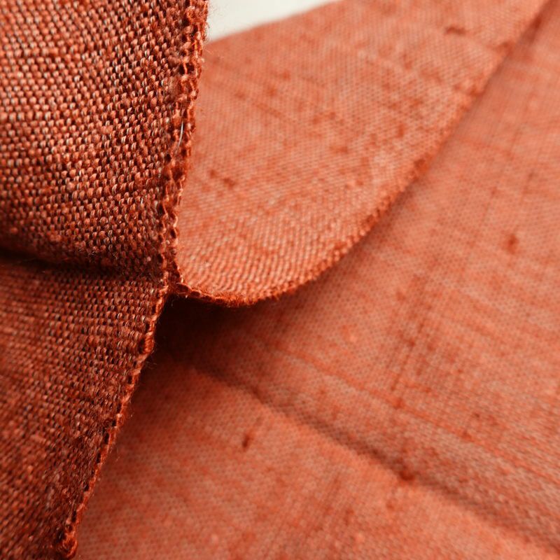 名古屋帯 六通柄 良品 正絹 幾何学柄・抽象柄 松葉仕立て 帯 紬地 ピンク_画像17