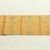 名古屋帯 六通柄 良品 正絹 縞柄・線柄 名古屋仕立て 箔 帯 黄・黄土色_画像12