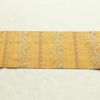 名古屋帯 六通柄 良品 正絹 縞柄・線柄 名古屋仕立て 箔 帯 黄・黄土色_画像13