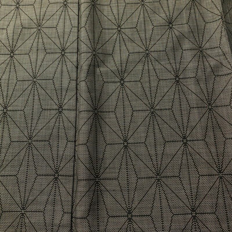 大島紬 良品 証紙なし 正絹 麻の葉柄 袷仕立て 身丈164.5cm 裄丈66.5cm 着物 茶_画像6