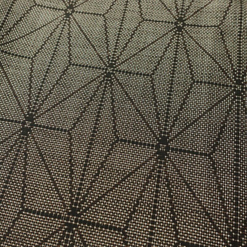 大島紬 良品 証紙なし 正絹 麻の葉柄 袷仕立て 身丈164.5cm 裄丈66.5cm 着物 茶_画像7