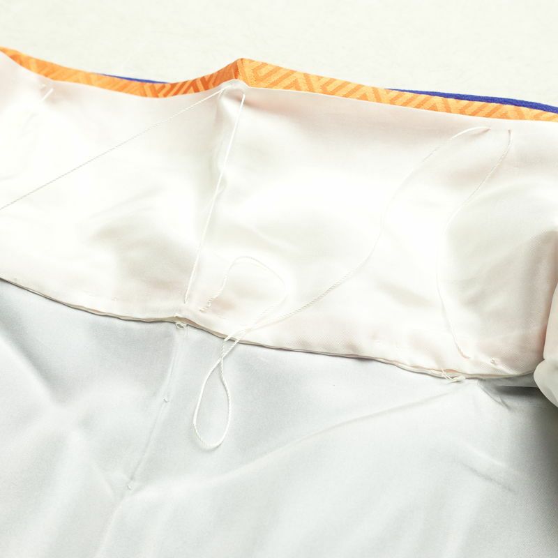 振袖 縮緬 正絹 古典柄 袷仕立て 身丈166.5cm 裄丈66.5cm フォーマル 着物 成人式 二十歳 青・紺_画像20