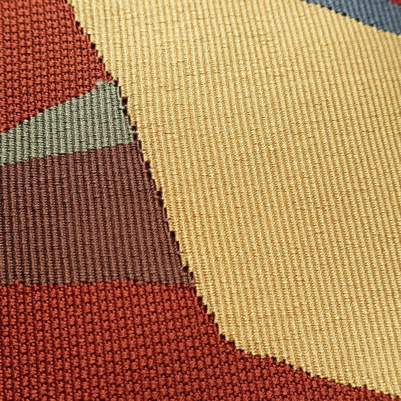 名古屋帯 太鼓柄 正絹 幾何学柄・抽象柄 松葉仕立て 帯 橙_画像3