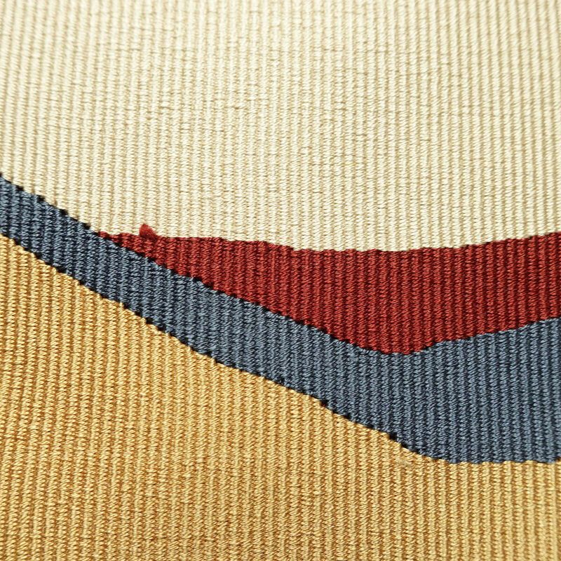 名古屋帯 太鼓柄 正絹 幾何学柄・抽象柄 松葉仕立て 帯 橙_画像5