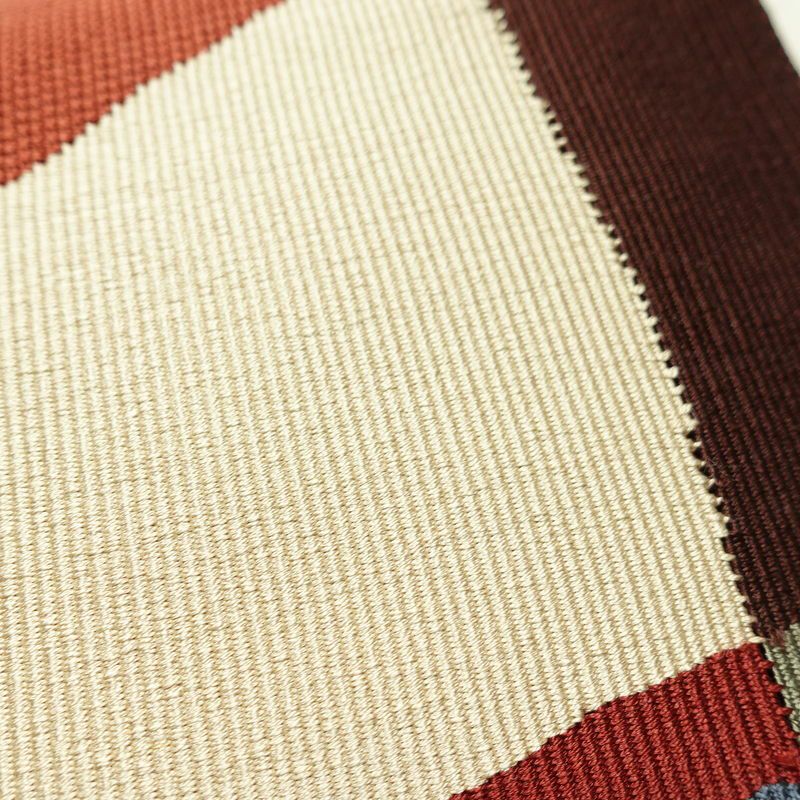 名古屋帯 太鼓柄 正絹 幾何学柄・抽象柄 松葉仕立て 帯 橙_画像6