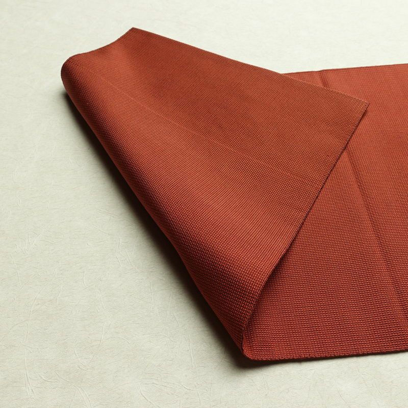 名古屋帯 太鼓柄 正絹 幾何学柄・抽象柄 松葉仕立て 帯 橙_画像9