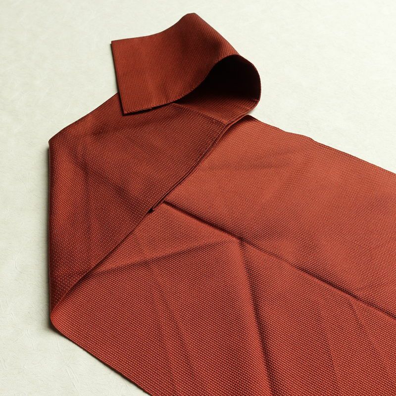 名古屋帯 太鼓柄 正絹 幾何学柄・抽象柄 松葉仕立て 帯 橙_画像17