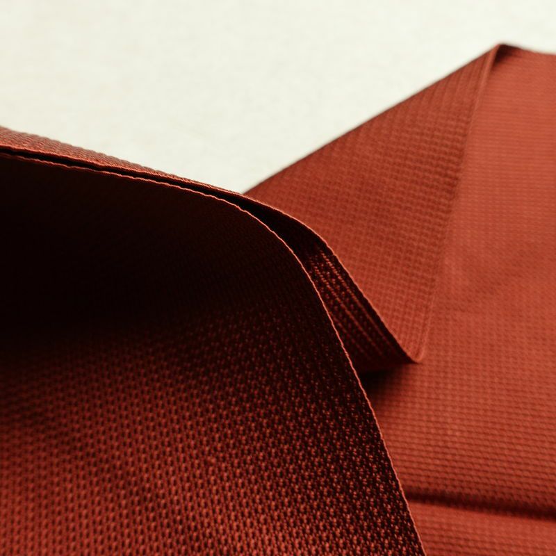 名古屋帯 太鼓柄 正絹 幾何学柄・抽象柄 松葉仕立て 帯 橙_画像18