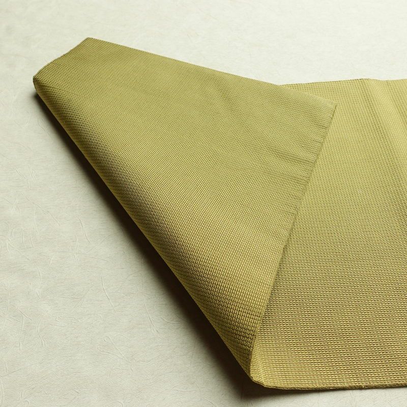 名古屋帯 太鼓柄 正絹 花柄 名古屋仕立て 帯 黄・黄土色_画像10