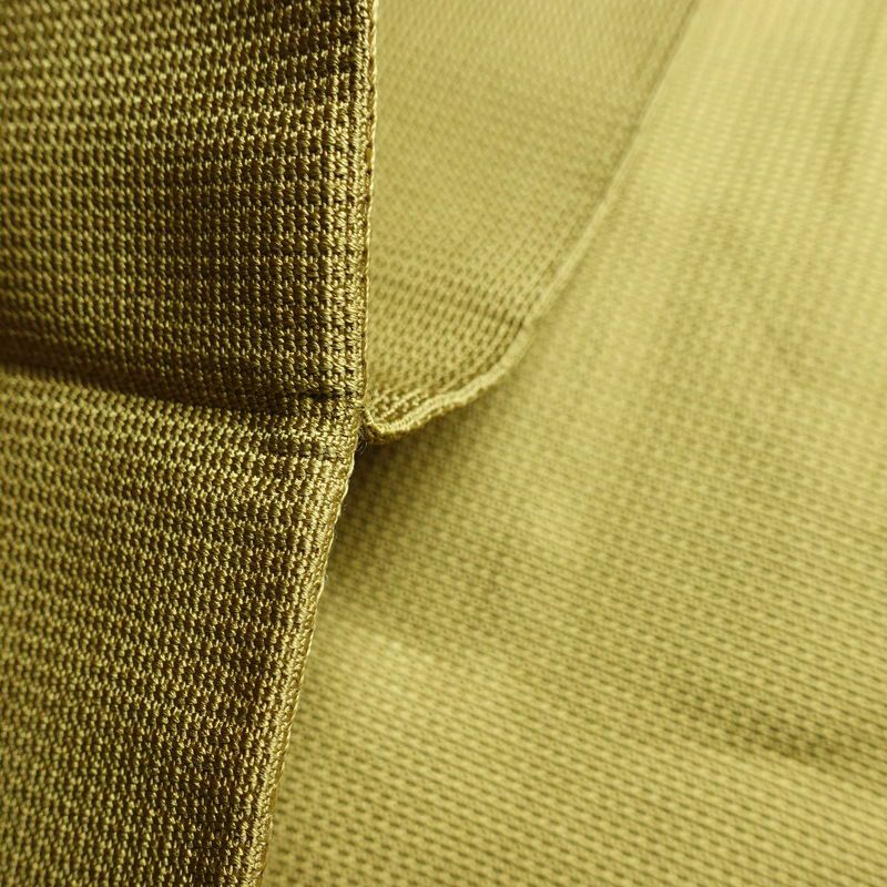 名古屋帯 太鼓柄 正絹 花柄 名古屋仕立て 帯 黄・黄土色_画像19