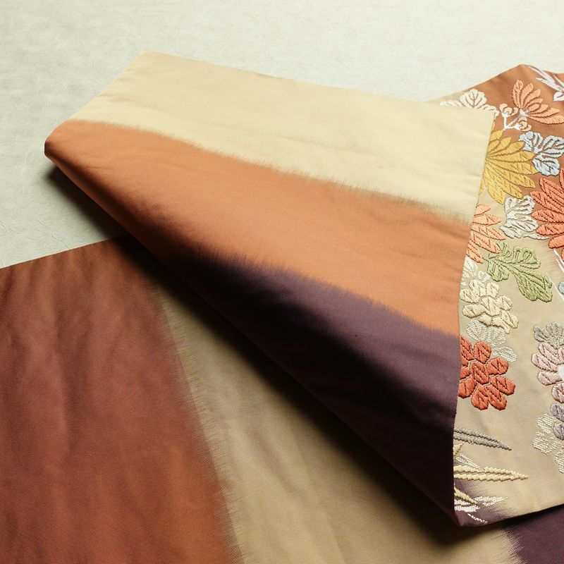 袋帯 六通柄 フォーマル用 正絹 木の葉・植物柄 帯 入学式 卒業式 結婚式 多色使い_画像8