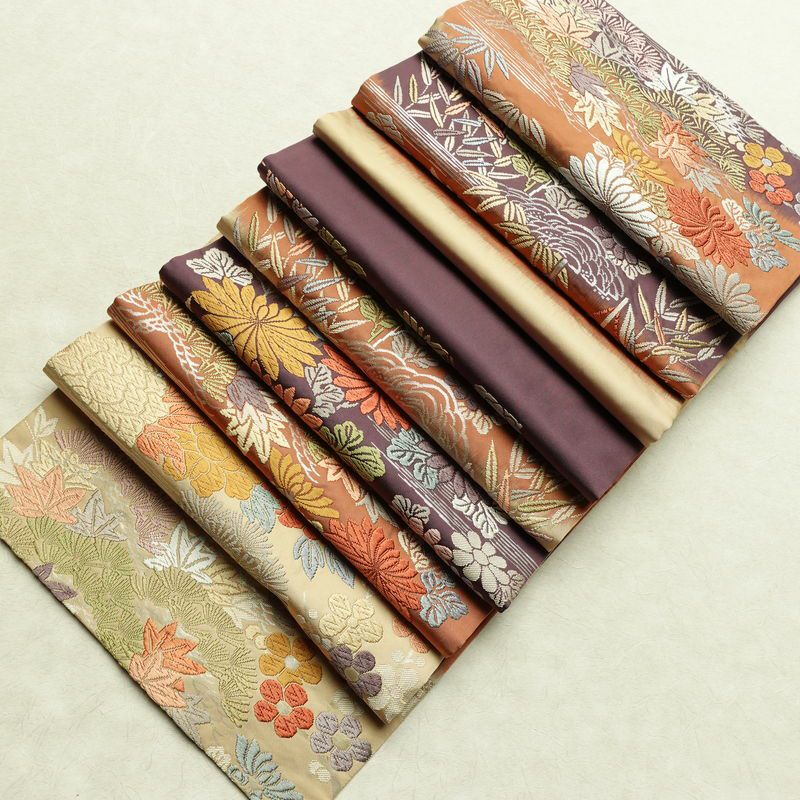 袋帯 六通柄 フォーマル用 正絹 木の葉・植物柄 帯 入学式 卒業式 結婚式 多色使い_画像21