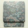 袋帯 六通柄 良品 フォーマル用 正絹 花柄 金通し 帯 入学式 卒業式 結婚式 青・紺_画像1