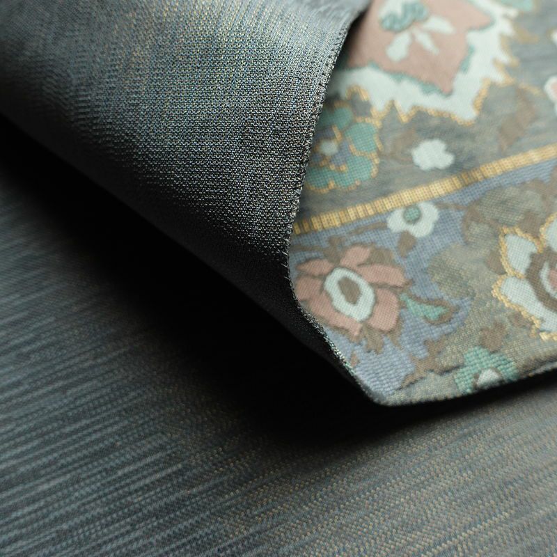 袋帯 六通柄 良品 フォーマル用 正絹 花柄 金通し 帯 入学式 卒業式 結婚式 青・紺_画像11