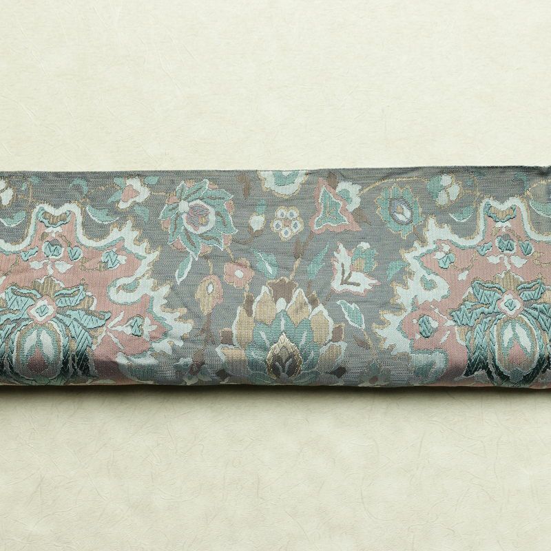袋帯 六通柄 良品 フォーマル用 正絹 花柄 金通し 帯 入学式 卒業式 結婚式 青・紺_画像15