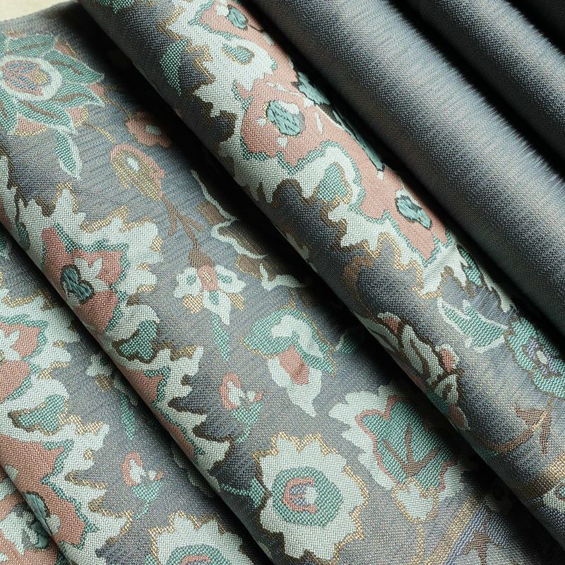 袋帯 六通柄 良品 フォーマル用 正絹 花柄 金通し 帯 入学式 卒業式 結婚式 青・紺_画像20
