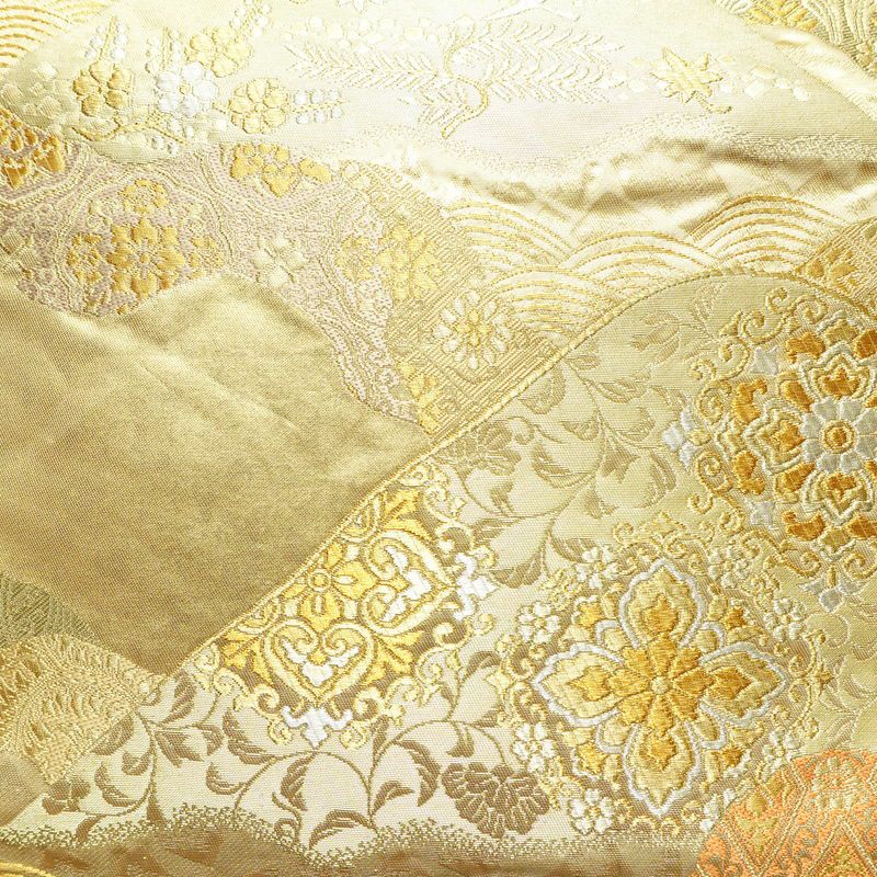 袋帯 六通柄 フォーマル用 正絹 幾何学柄・抽象柄 箔 帯 入学式 卒業式 結婚式 金・銀_画像2