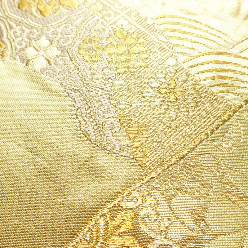 袋帯 六通柄 フォーマル用 正絹 幾何学柄・抽象柄 箔 帯 入学式 卒業式 結婚式 金・銀_画像4