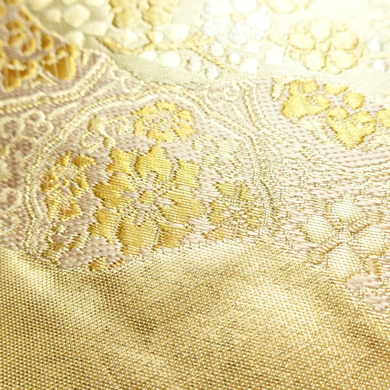 袋帯 六通柄 フォーマル用 正絹 幾何学柄・抽象柄 箔 帯 入学式 卒業式 結婚式 金・銀_画像5