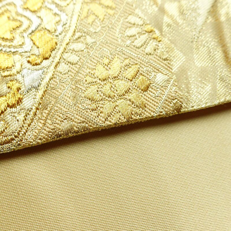 袋帯 六通柄 フォーマル用 正絹 幾何学柄・抽象柄 箔 帯 入学式 卒業式 結婚式 金・銀_画像11