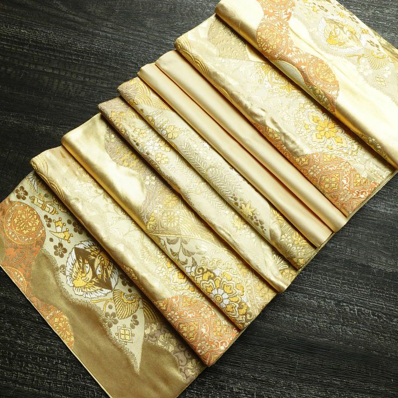 袋帯 六通柄 フォーマル用 正絹 幾何学柄・抽象柄 箔 帯 入学式 卒業式 結婚式 金・銀_画像17