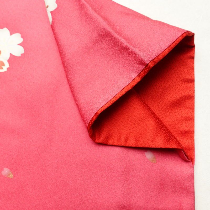 振袖 良品 ふき綿仕立て 金駒刺繍 正絹 古典柄 袷仕立て 身丈163.5cm 裄丈70.5cm 箔 金彩 着物 成人式 二十歳 ピンク_画像13