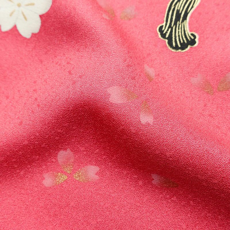 振袖 良品 ふき綿仕立て 金駒刺繍 正絹 古典柄 袷仕立て 身丈163.5cm 裄丈70.5cm 箔 金彩 着物 成人式 二十歳 ピンク_画像19