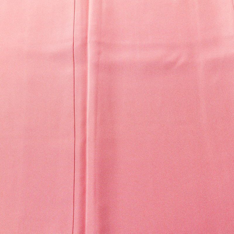 色無地 鮫小紋 しつけ糸付き 縮緬 一つ紋付き 正絹 流水・波柄 袷仕立て 身丈164cm 裄丈67.5cm フォーマル 着物 入学式 ピンク_画像6