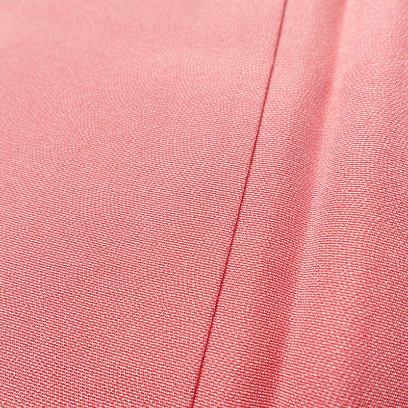 色無地 鮫小紋 しつけ糸付き 縮緬 一つ紋付き 正絹 流水・波柄 袷仕立て 身丈164cm 裄丈67.5cm フォーマル 着物 入学式 ピンク_画像8