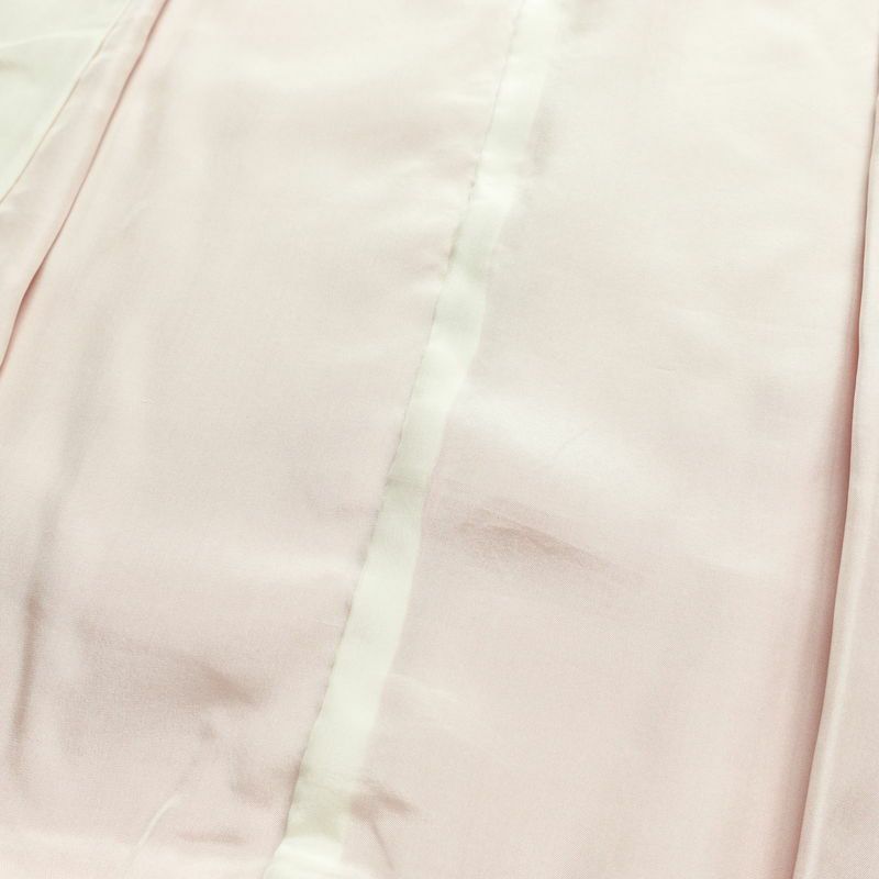 色無地 鮫小紋 しつけ糸付き 縮緬 一つ紋付き 正絹 流水・波柄 袷仕立て 身丈164cm 裄丈67.5cm フォーマル 着物 入学式 ピンク_画像18