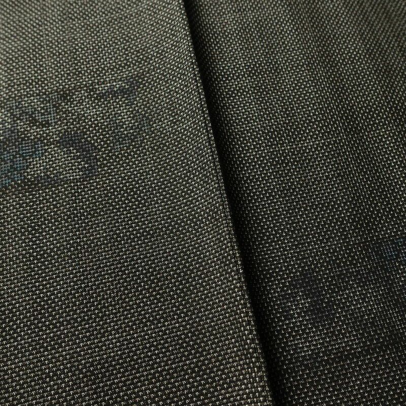 大島紬 良品 創匠きゅうの 古代染色純泥染 証紙あり 正絹 木の葉・植物柄 袷仕立て 身丈162.5cm 裄丈67cm 本場大島紬 伝統工芸 一部しつけ糸付き 着物 茶_画像10